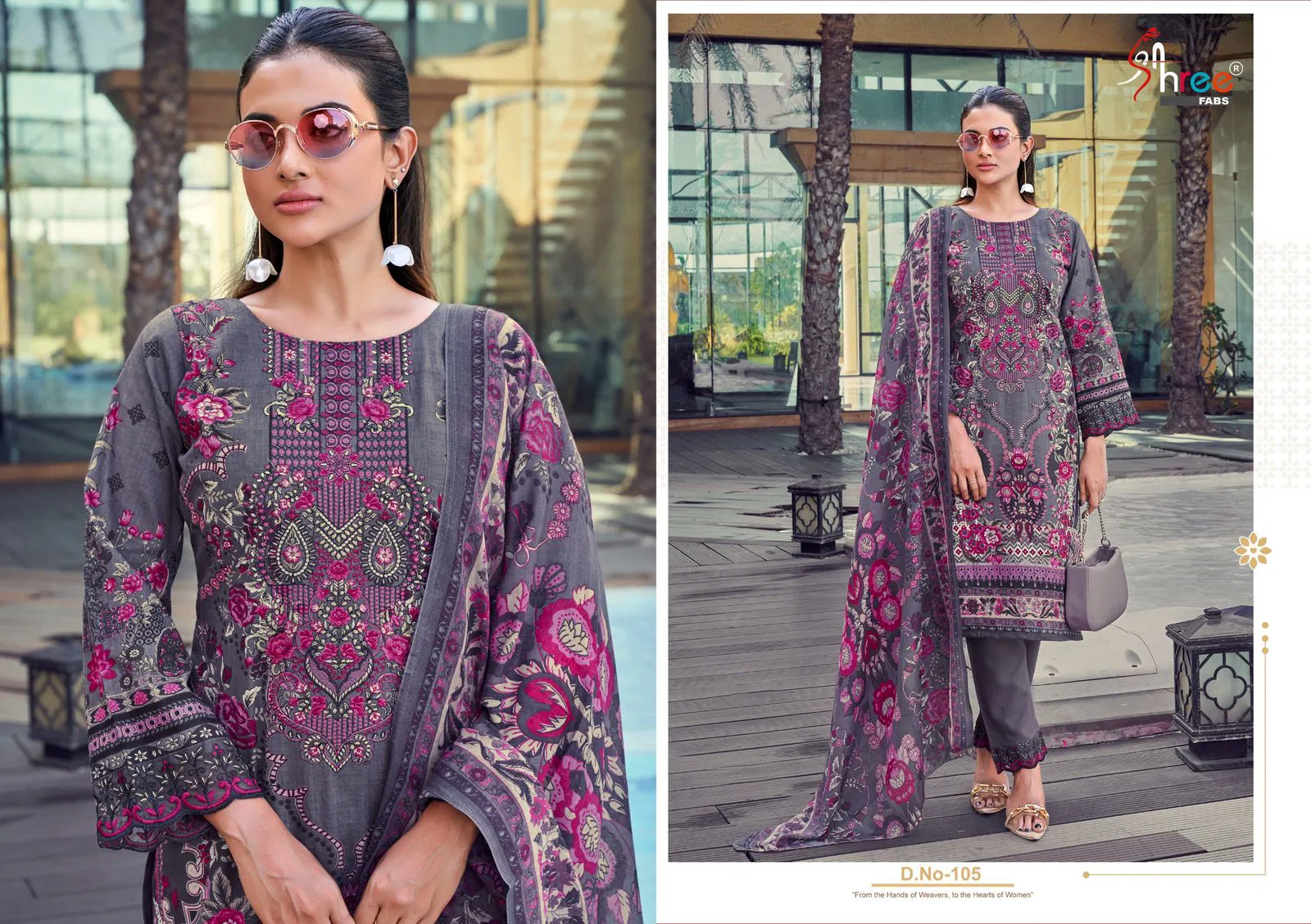 Khadiza by Shree Lawn Cotton Pakistani Salwar Suits Wholesale Online